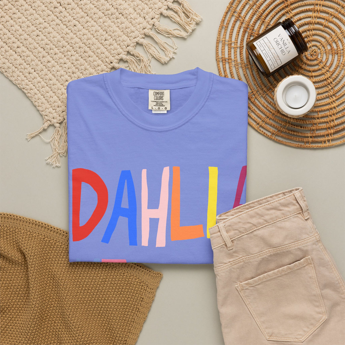 DAHLIA HEIGHTS - UNISEX ADULT GARMENT DYED T-SHIRT (CUSTOMIZABLE)