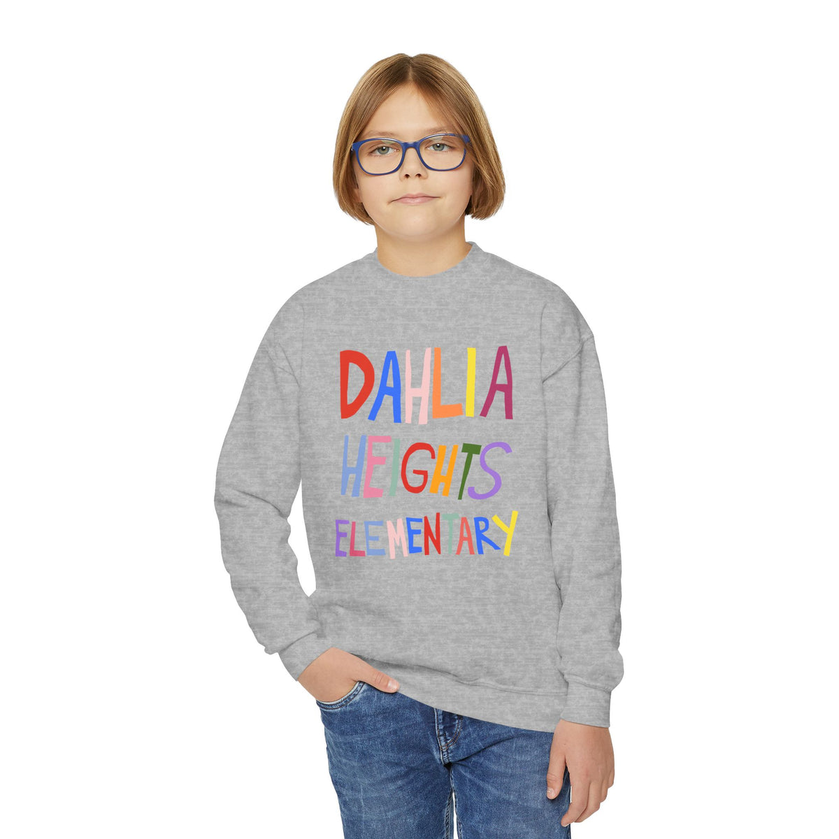 DAHLIA HEIGHTS ELEMENTARY YOUTH CREWNECK (CUSTOMIZABLE)