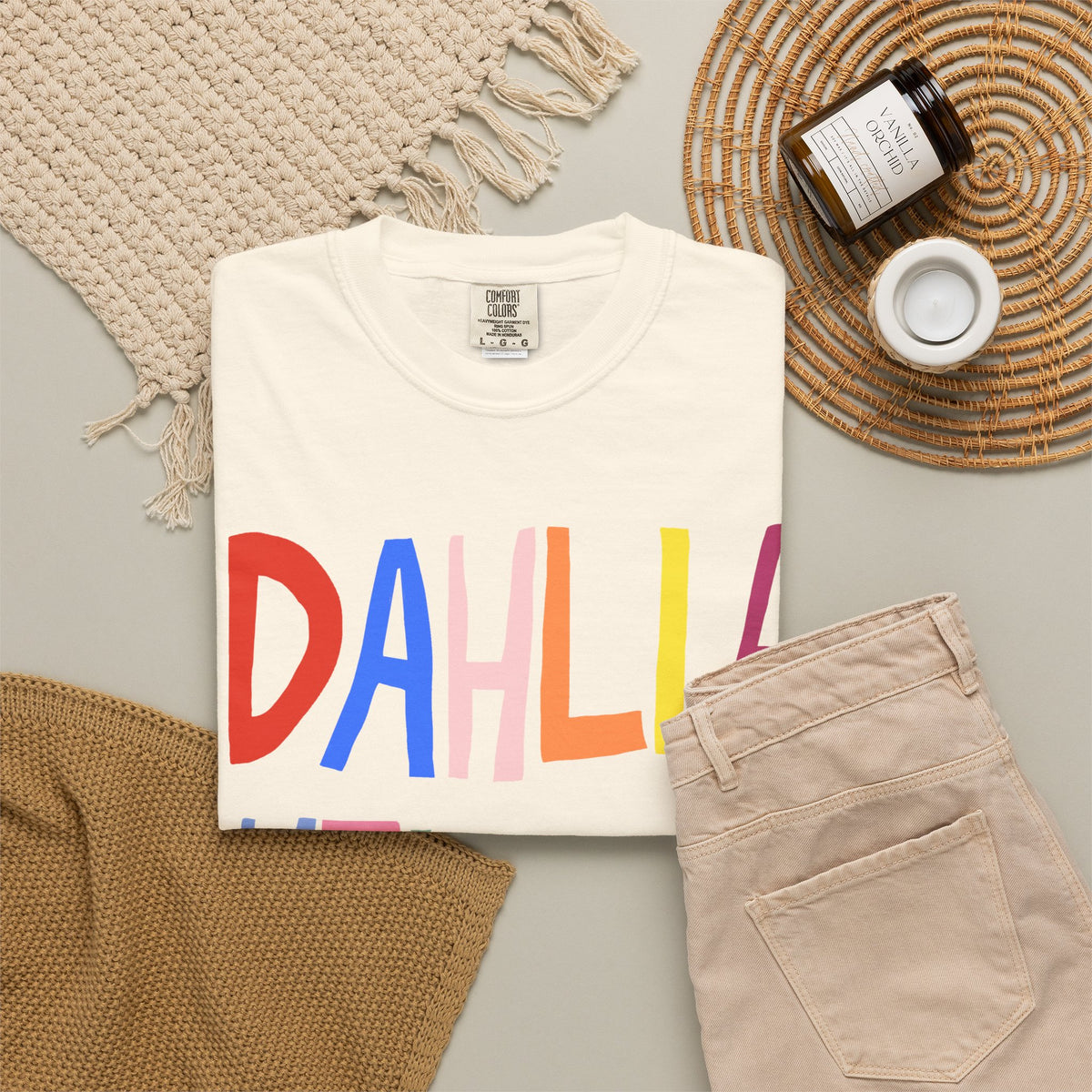 DAHLIA HEIGHTS - UNISEX ADULT GARMENT DYED T-SHIRT (CUSTOMIZABLE)