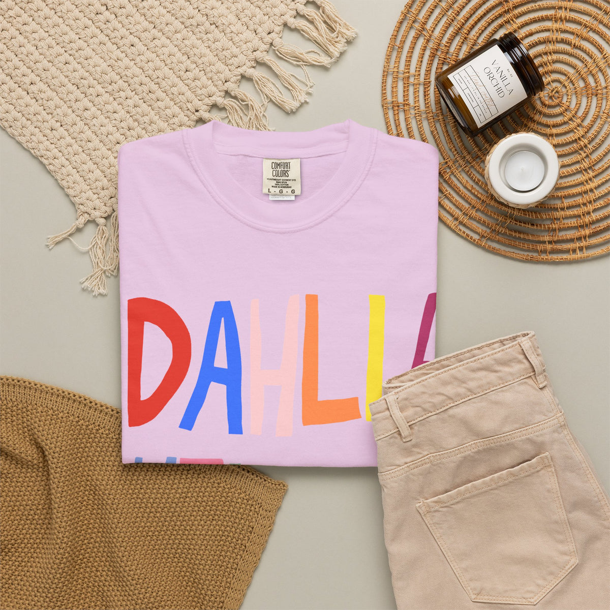 DAHLIA HEIGHTS - UNISEX ADULT GARMENT DYED T-SHIRT (CUSTOMIZABLE)