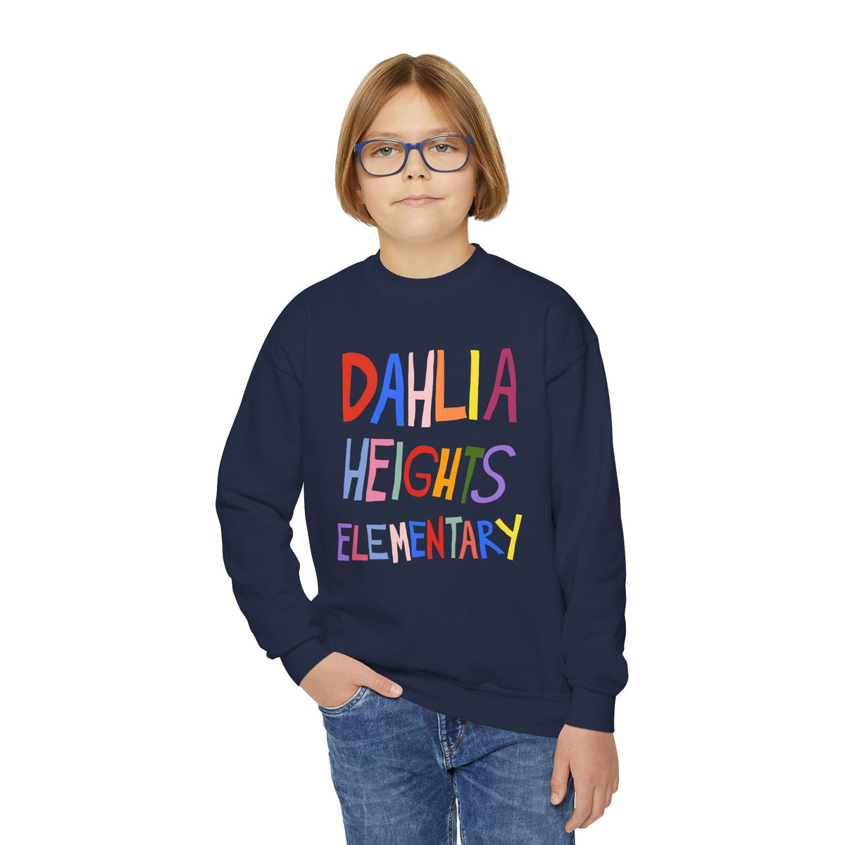 DAHLIA HEIGHTS ELEMENTARY YOUTH CREWNECK (CUSTOMIZABLE)