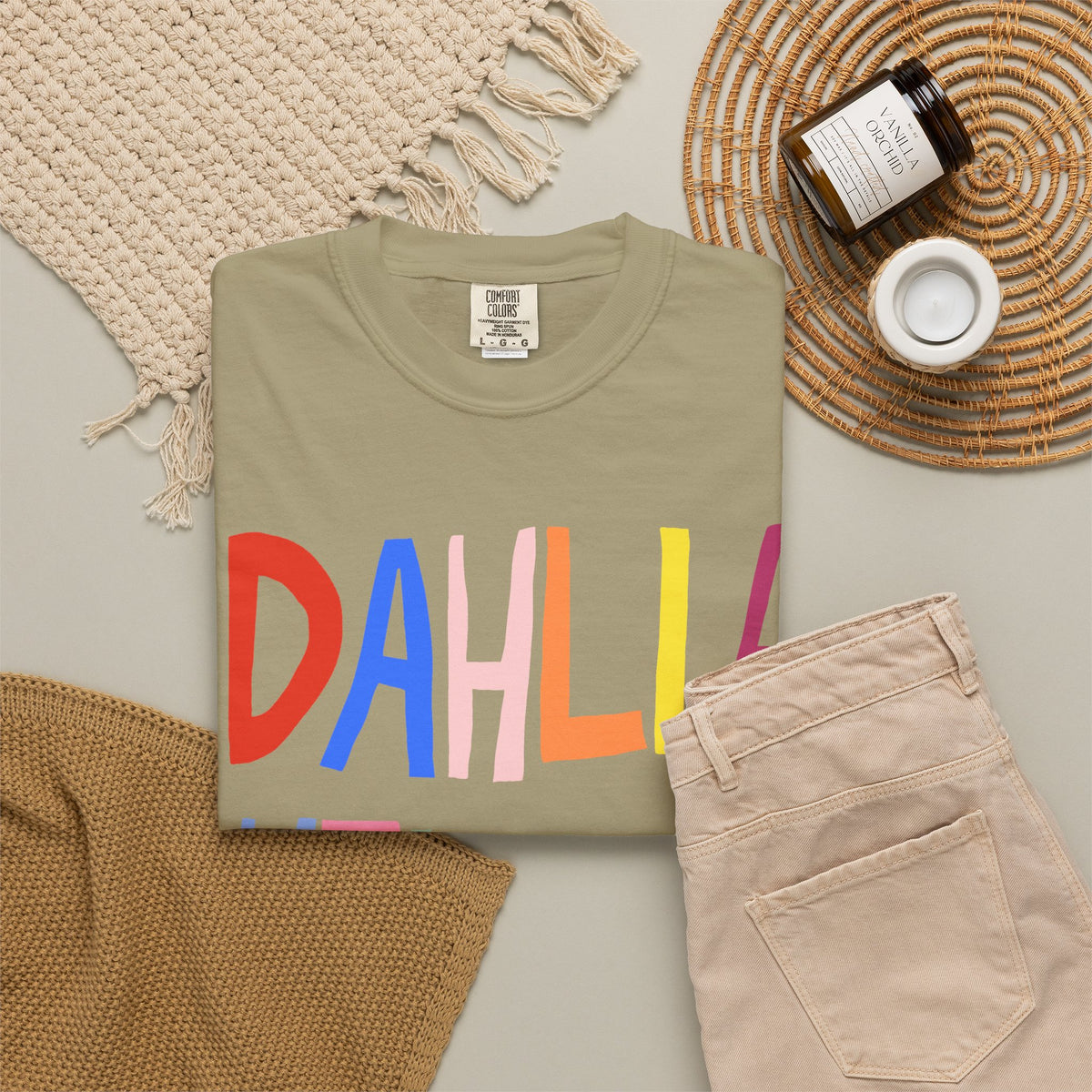 DAHLIA HEIGHTS - UNISEX ADULT GARMENT DYED T-SHIRT (CUSTOMIZABLE)