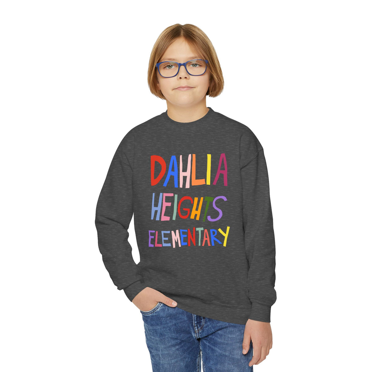 DAHLIA HEIGHTS ELEMENTARY YOUTH CREWNECK (CUSTOMIZABLE)