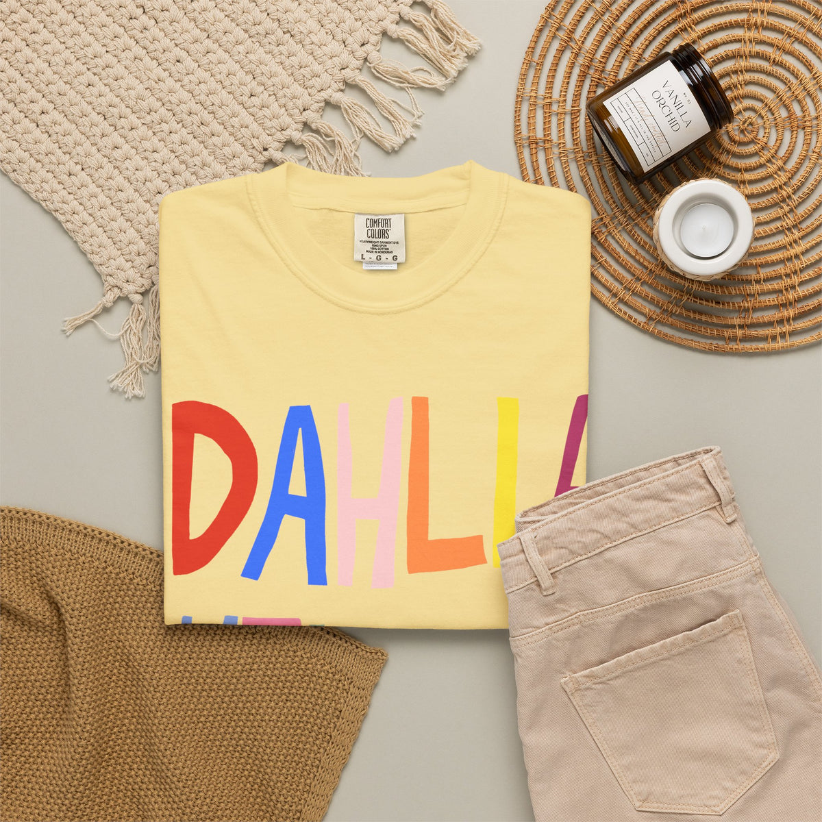 DAHLIA HEIGHTS - UNISEX ADULT GARMENT DYED T-SHIRT (CUSTOMIZABLE)