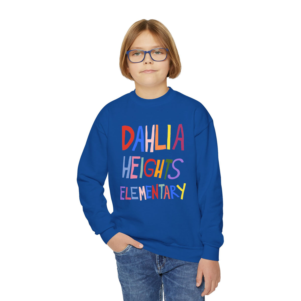 DAHLIA HEIGHTS ELEMENTARY YOUTH CREWNECK (CUSTOMIZABLE)