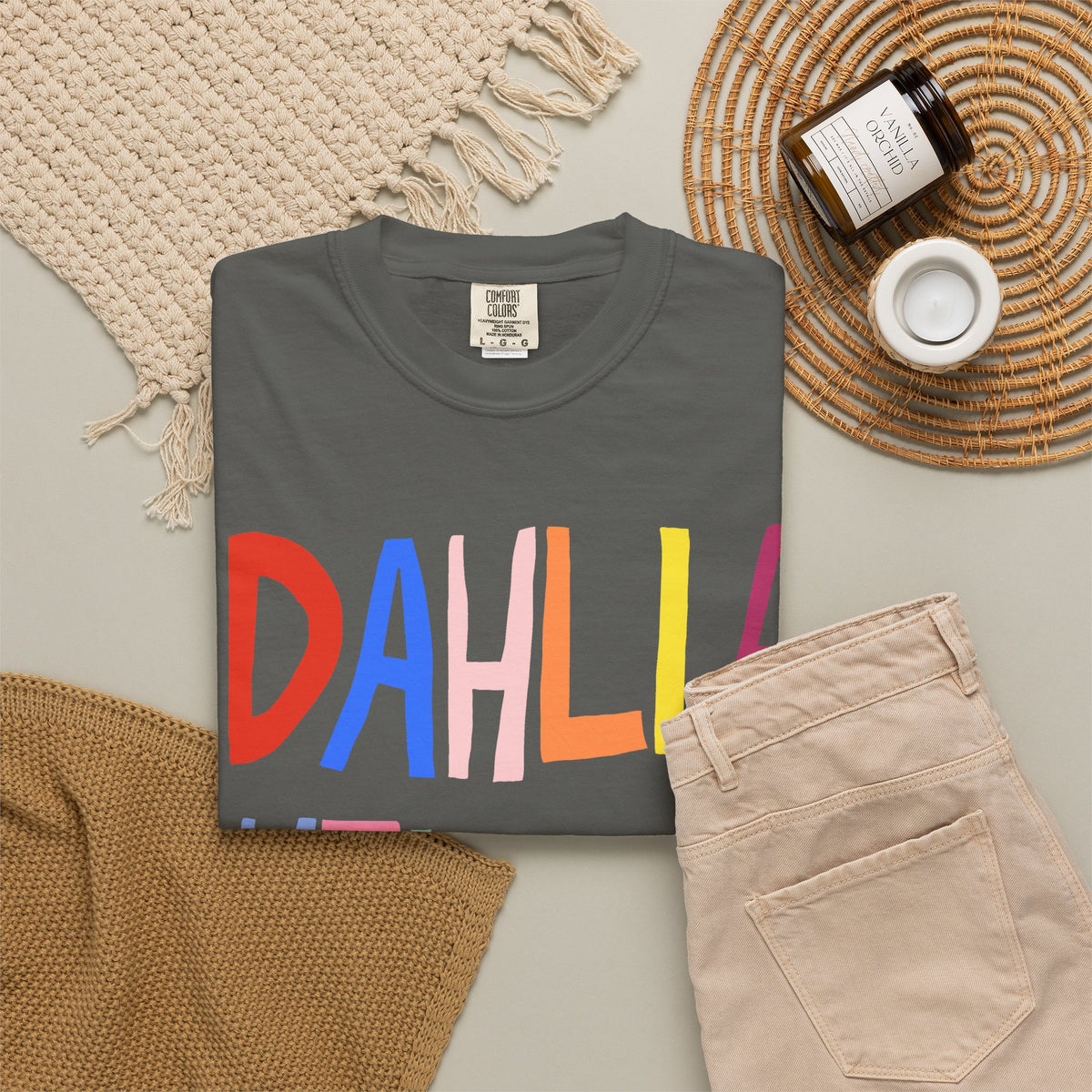 DAHLIA HEIGHTS - UNISEX ADULT GARMENT DYED T-SHIRT (CUSTOMIZABLE)