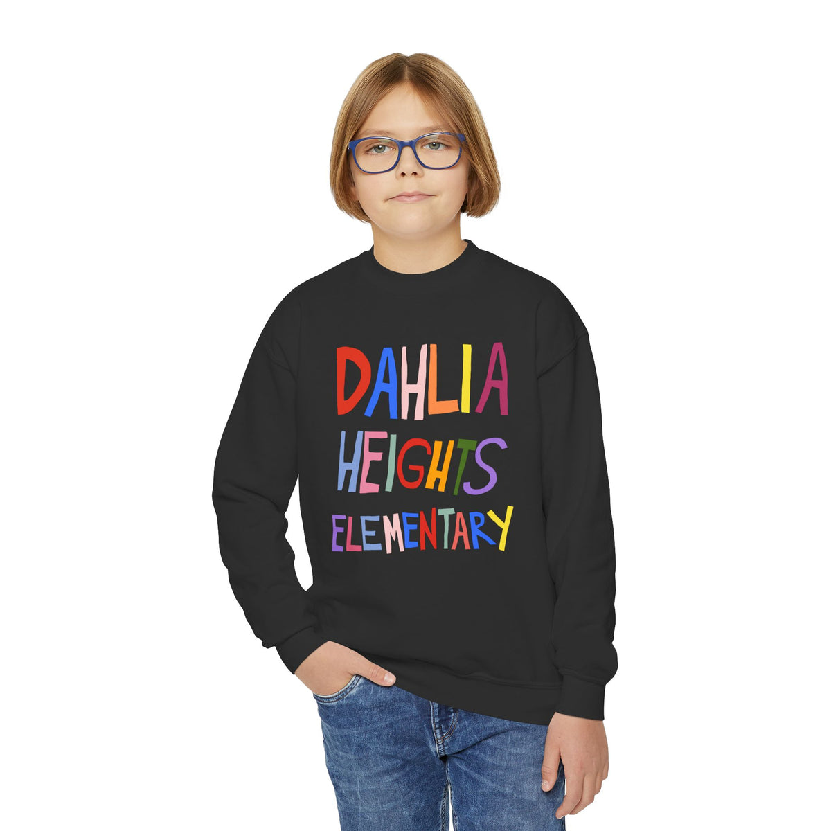 DAHLIA HEIGHTS ELEMENTARY YOUTH CREWNECK (CUSTOMIZABLE)