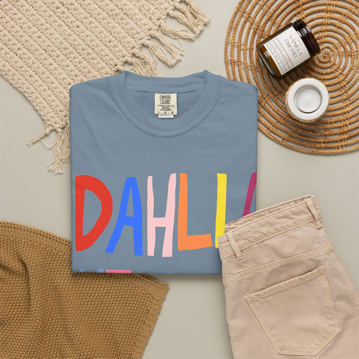 DAHLIA HEIGHTS - UNISEX ADULT GARMENT DYED T-SHIRT (CUSTOMIZABLE)