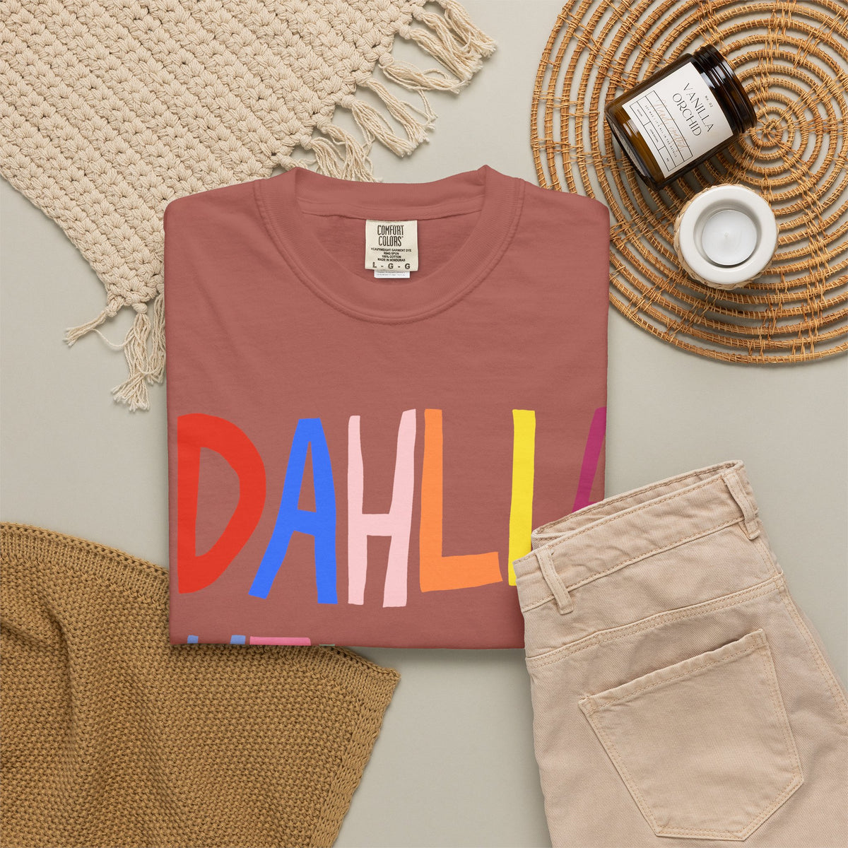 DAHLIA HEIGHTS - UNISEX ADULT GARMENT DYED T-SHIRT (CUSTOMIZABLE)