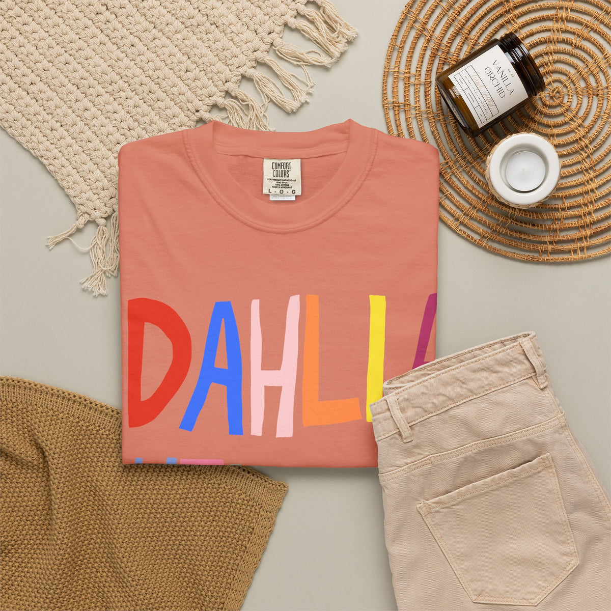 DAHLIA HEIGHTS - UNISEX ADULT GARMENT DYED T-SHIRT (CUSTOMIZABLE)