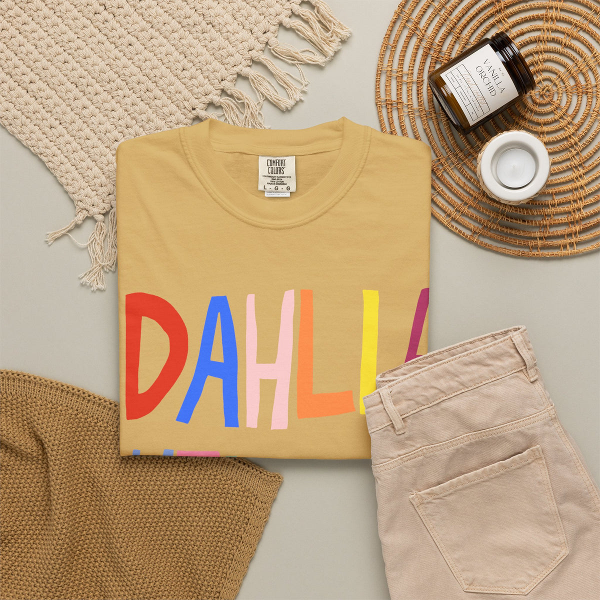 DAHLIA HEIGHTS - UNISEX ADULT GARMENT DYED T-SHIRT (CUSTOMIZABLE)