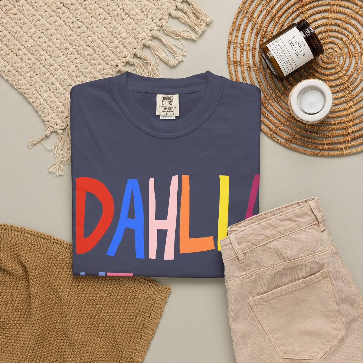 DAHLIA HEIGHTS - UNISEX ADULT GARMENT DYED T-SHIRT (CUSTOMIZABLE)