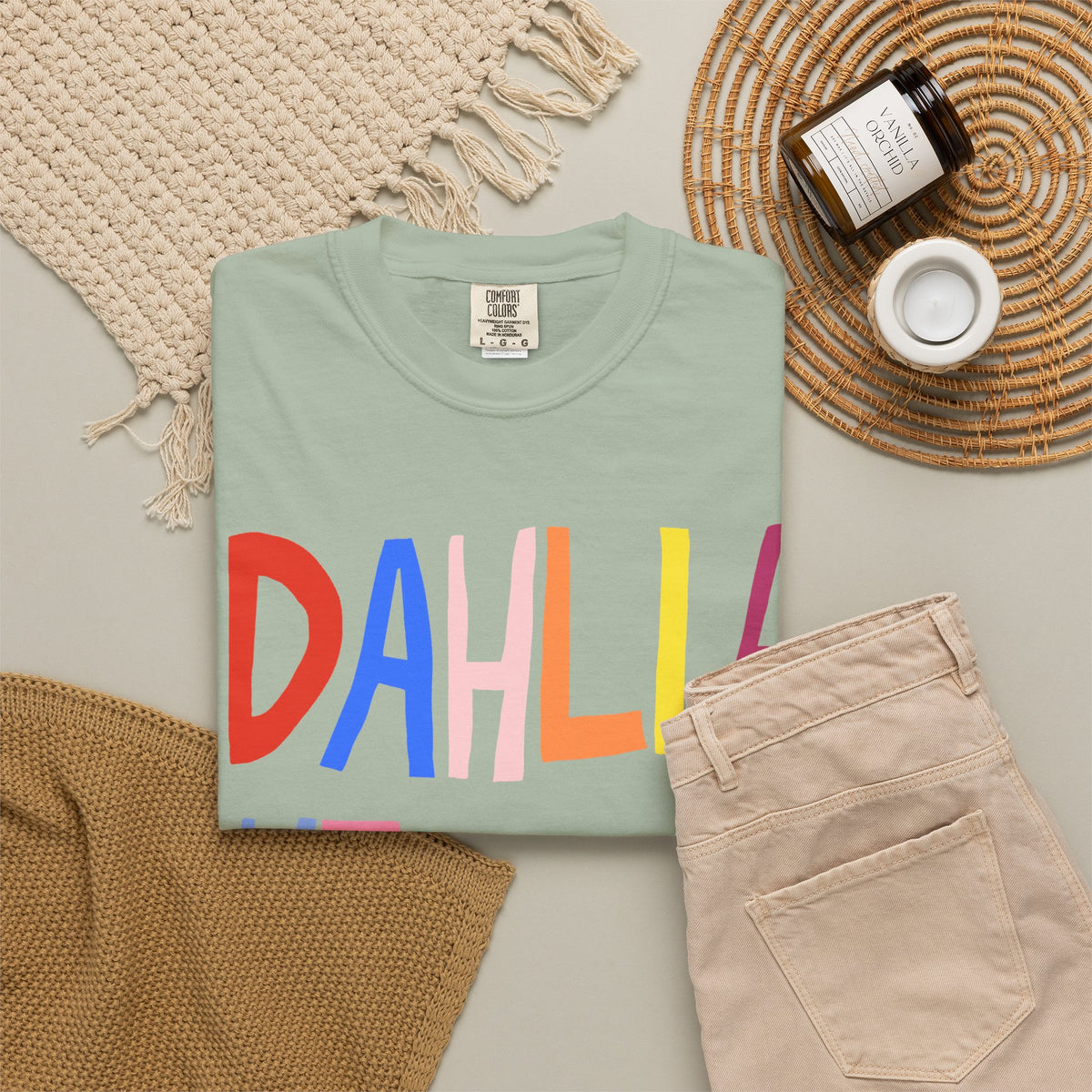 DAHLIA HEIGHTS - UNISEX ADULT GARMENT DYED T-SHIRT (CUSTOMIZABLE)
