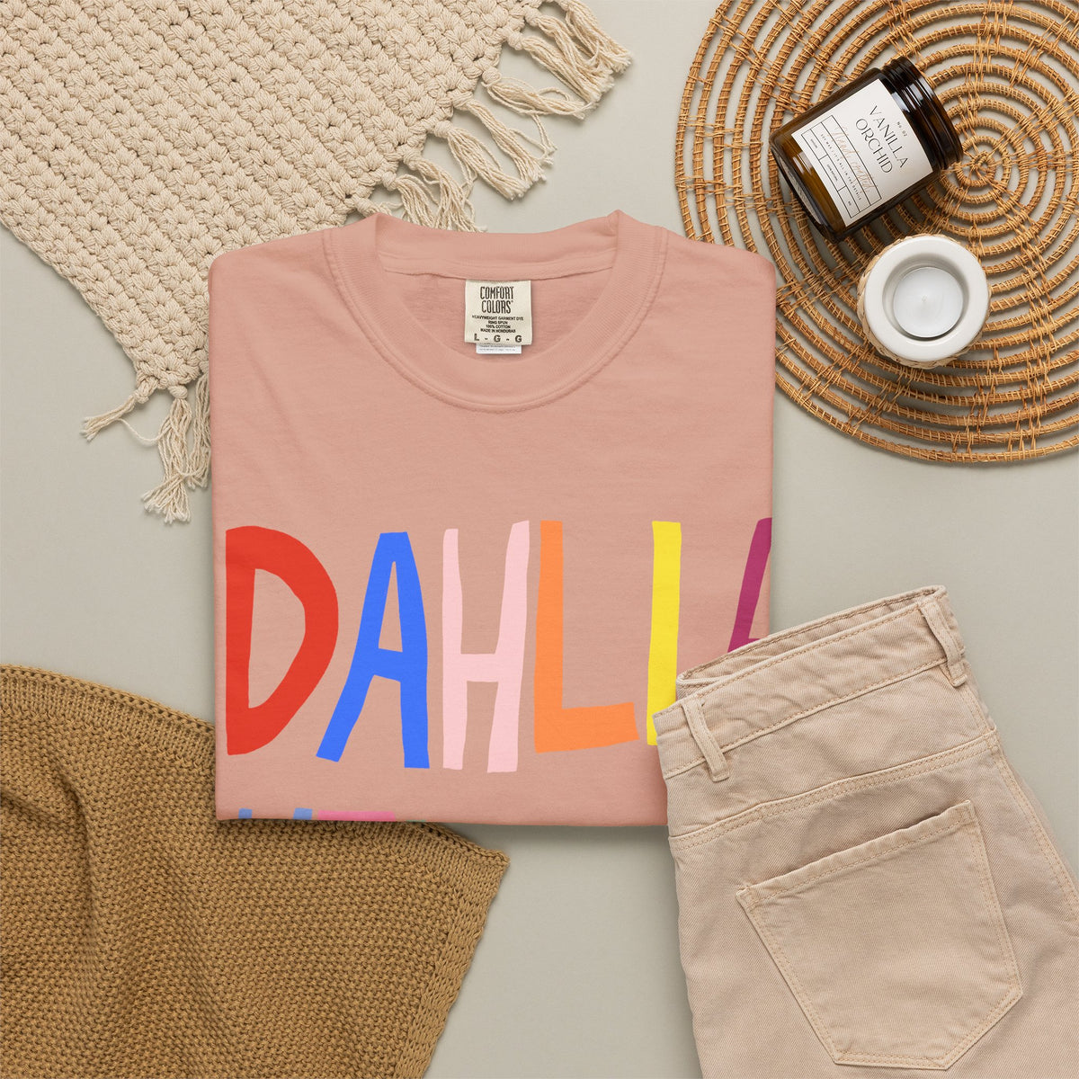 DAHLIA HEIGHTS - UNISEX ADULT GARMENT DYED T-SHIRT (CUSTOMIZABLE)