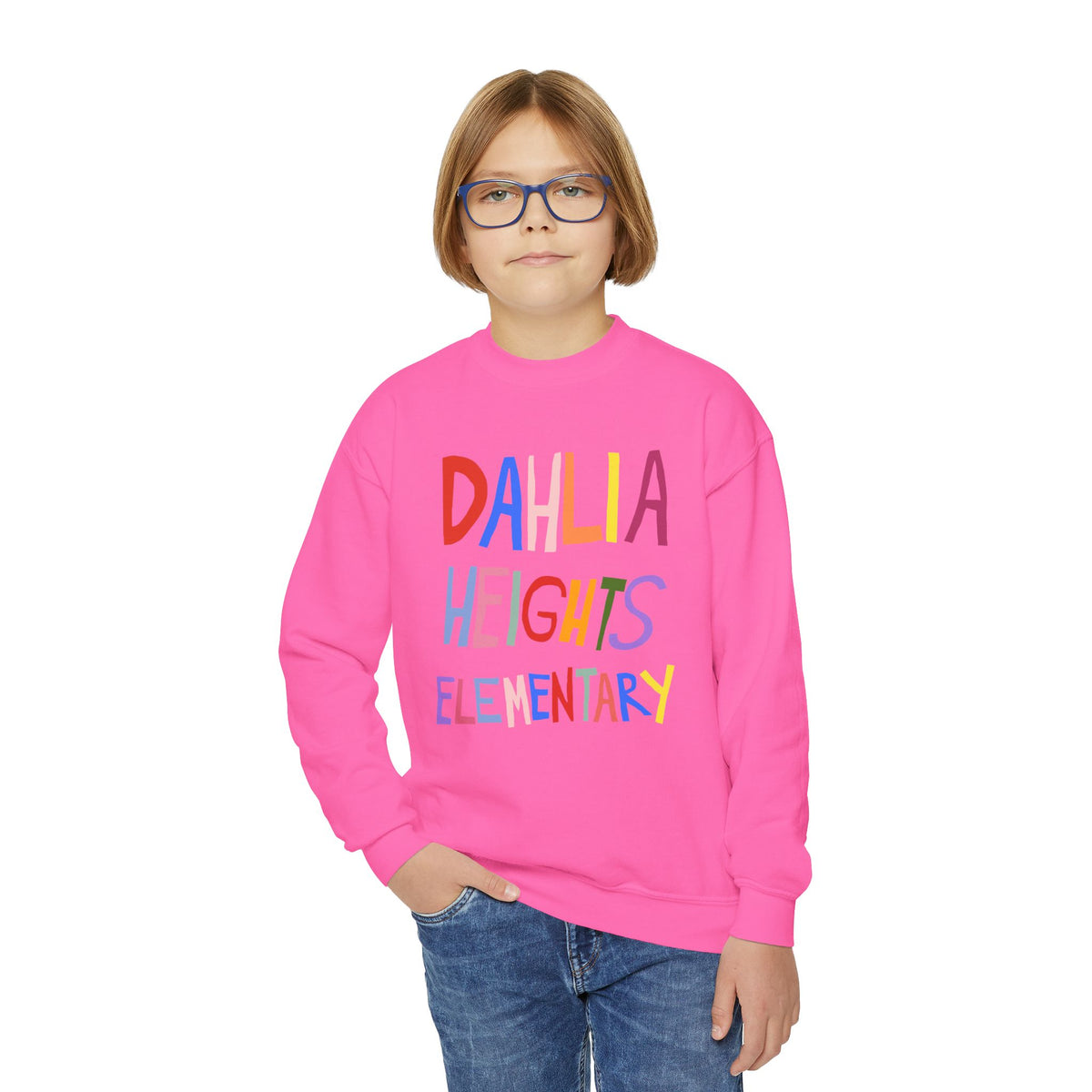 DAHLIA HEIGHTS ELEMENTARY YOUTH CREWNECK (CUSTOMIZABLE)