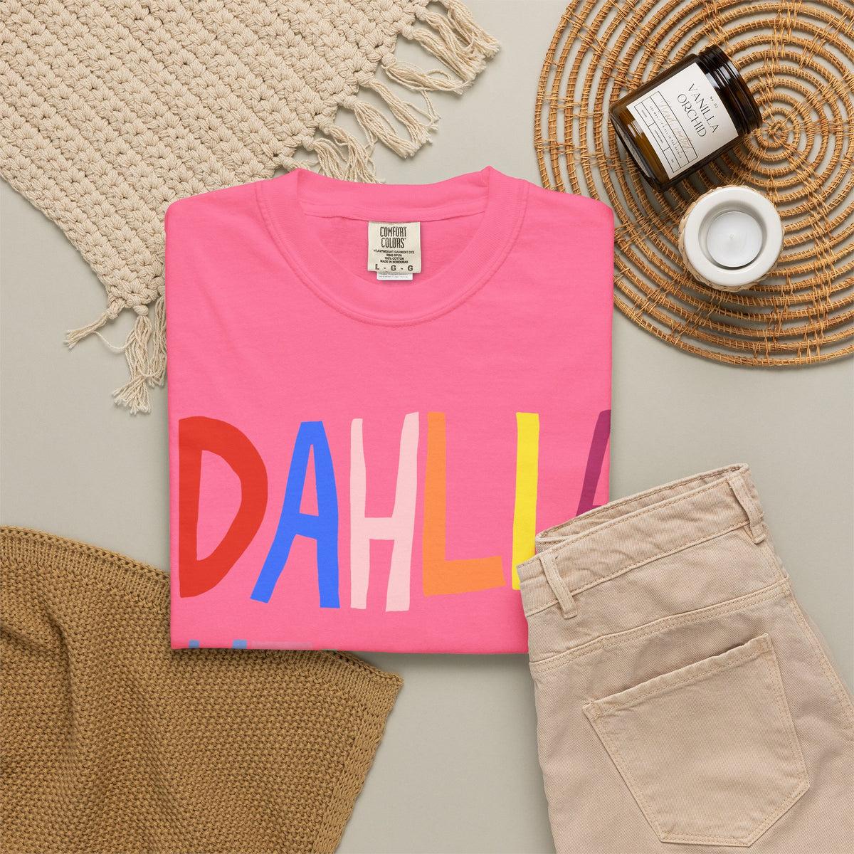 DAHLIA HEIGHTS - UNISEX ADULT GARMENT DYED T-SHIRT (CUSTOMIZABLE)